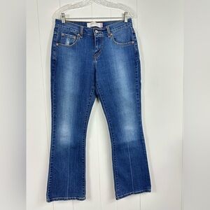 Levis 515 Bootcut Denim Blue Jeans Women's Size 4 Short Mid-Rise Distressed
